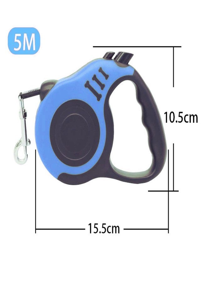 Pups&Pets مقود كلاب قابل للسحب من Pups&Pets - حبل سحب تلسكوبي أوتوماتيكي، يمكن تمديده حتى 5 أمتار للكلاب الصغيرة والمتوسطة (لون أزرق) - Image 2